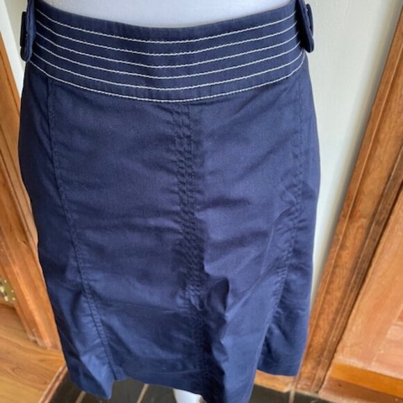 LILLY PULITZER Navy Button Accent 8 Panel Skirt Pink Label 4 - Picture 4 of 16